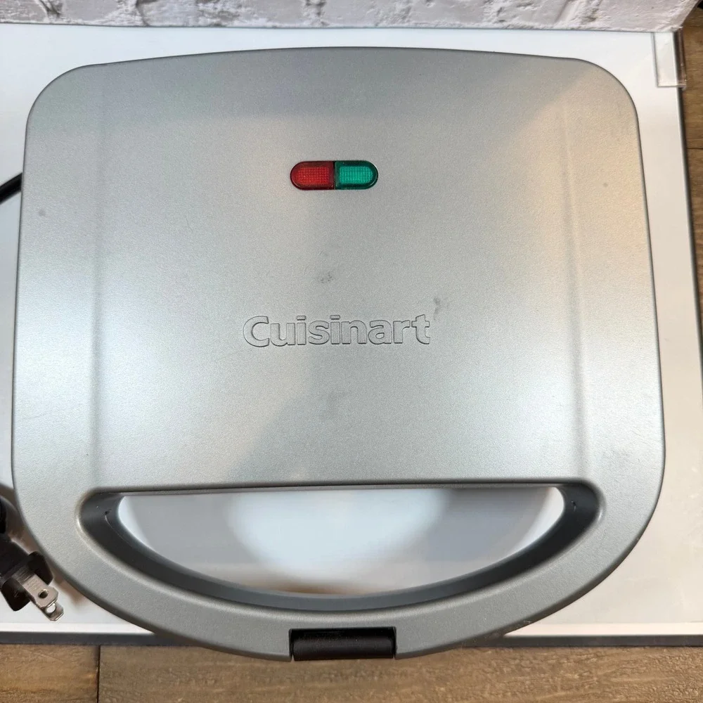 Cuisinart Sandwich Grill WM-SW2N1 Silver 2-Slice Non-Stick Toaster Press Works